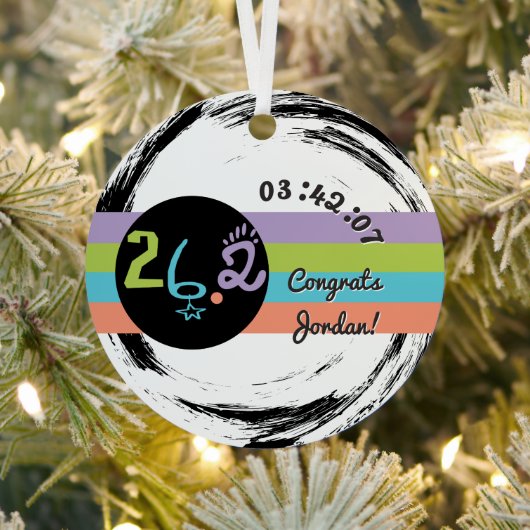 26.2 Marathonloper Gefeliciteerd Eclectisch Metalen Ornament (Insitu)