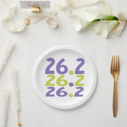 26.2 Marathonloper thema Papieren bord (Huwelijk)