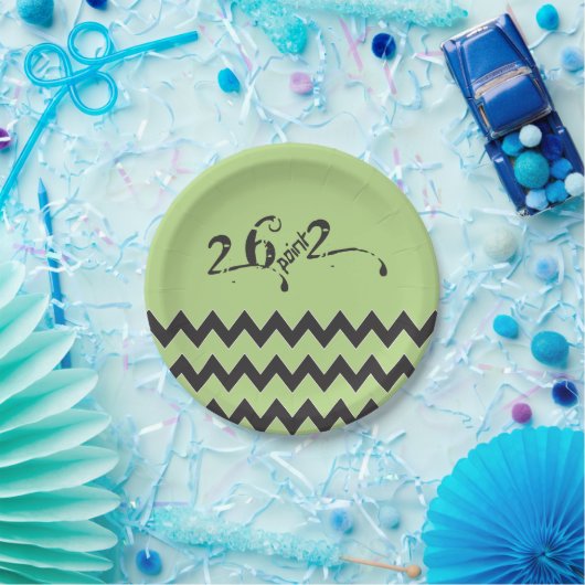 26.2 marathonloper Zigzags Papieren Bordje (Feest)