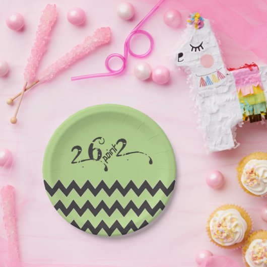 26.2 marathonloper Zigzags Papieren Bordje (Feest)