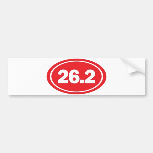 26.2 marathonsticker bumpersticker (Voorkant)