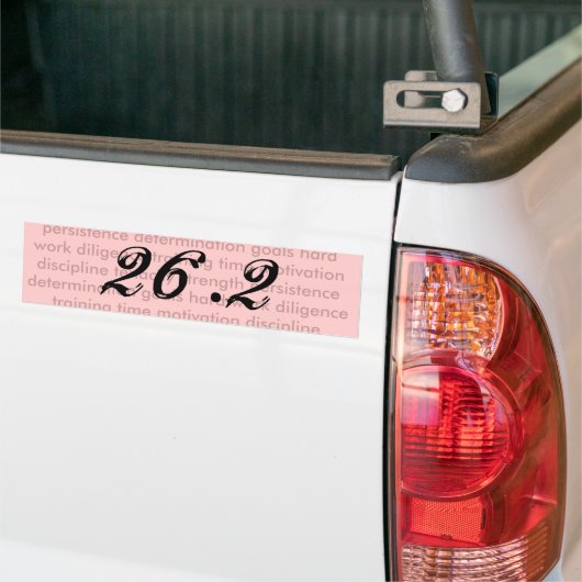26.2 marathonsticker voor vrouwen bumpersticker (Op Truck)
