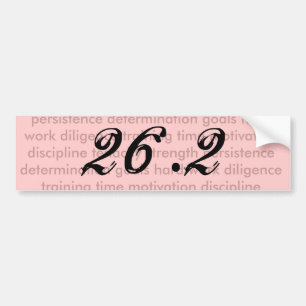 26.2 marathonsticker voor vrouwen bumpersticker