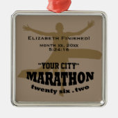26.2 Marathonversiering Metalen Ornament (Voorkant)