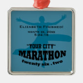 26.2 Marathonversiering Metalen Ornament (Voorkant)