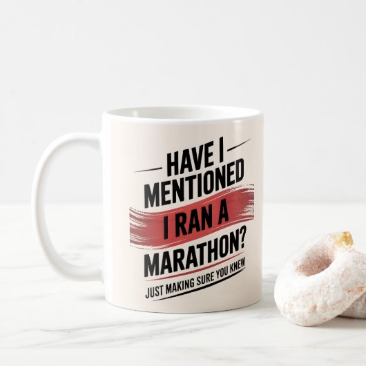 26.2 mijl marathon lopen koffiemok (Met donut)