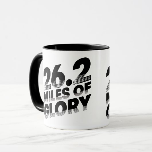 26.2 mijl marathon lopen mok (Voorkant links)