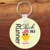 26.2 Miles Marathon Runner Chick Sleutelhanger (Voorkant)