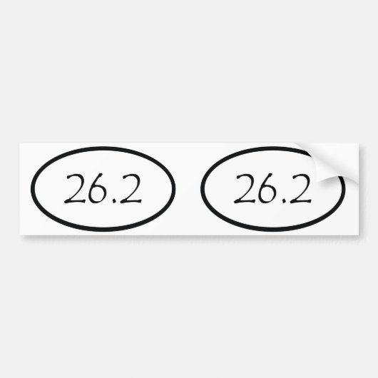 26,2 ovaal bumpersticker (Voorkant)