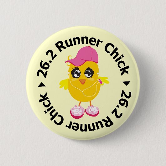 26.2 Runner Chick Ronde Button 5,7 Cm (Voorkant)