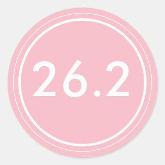 26,2 Sticker | Roze met wit