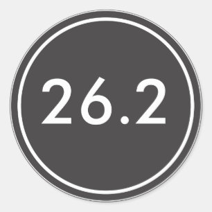 26.2 Sticker   Zwart met witte tekst