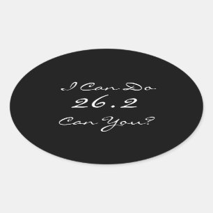26.2 Teller van marathonloper Ovale Sticker