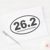 26.2 twentysixtwo.com Ovale Sticker (Envelop)