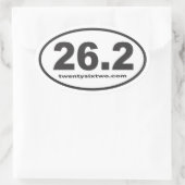 26.2 twentysixtwo.com Ovale Sticker (Tas)