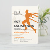 26.2mijl 1e Marathon-Post Marathonfeest Kaart (Staand voorkant)