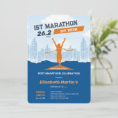 26.2mijl 1e Marathon-Post Marathonfeest Kaart (Staand voorkant)