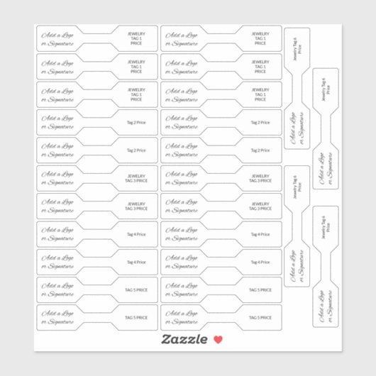 26 Aangepaste Labels voor foto-juwelenprijzen onde (Vel)