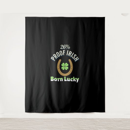 26 % bewijs van Irish St Patrick's Day Funny Gree Wandkleed (Voorkant)