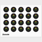26 Black History Month African Pride Apparel Gift Ronde Sticker (Vel)