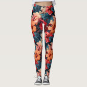 #26 Bloemen patroon Leggings (Voorkant)