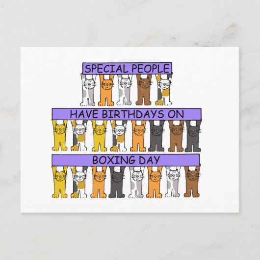 26 december Schattigee Cartoon Katten Briefkaart (Voorkant)