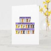 26 december Schattigee Cartoon Katten Kaart (Gele Bloem)