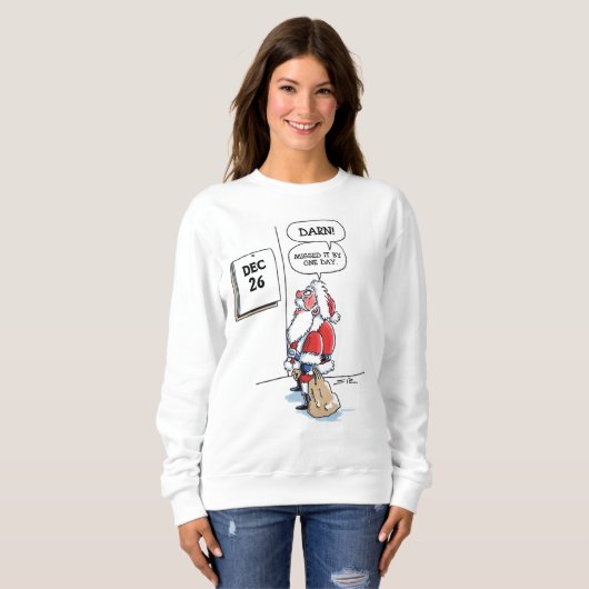26 december vrouwen Kerstfeest cartoon sweatshirt (Voorkant volledig)