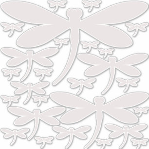 26 Dragonfly Vinyl Stickers   Neutrale kleur