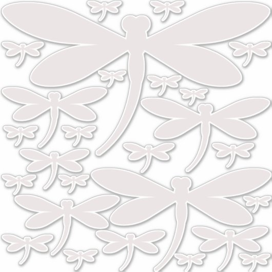 26 Dragonfly Vinyl Stickers | Neutrale kleur (Voorkant)