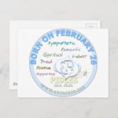 26 februari - Vissen Briefkaart (Voorkant / Achterkant)