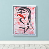 26/ Femme orgueilleuse Canvas Afdruk (Insitu (Houten vloer))