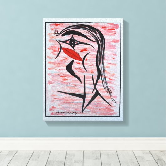 26/ Femme orgueilleuse Canvas Afdruk (Insitu (Houten vloer))