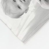 26-foto aangepaste tekst en bericht zwart-wit fleece deken (Hoek)