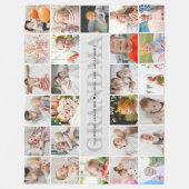 26-Foto Grandma/Granny/Nana/Ander aangepast berich Fleece Deken (Voorkant)