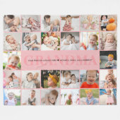 26-Foto Grandma/Granny/Nana/Ander aangepast berich Fleece Deken (Voorkant (Horizontaal))