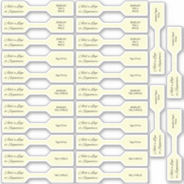 26 Foto jewelry Price Labels Goldenrod Custom-Cut