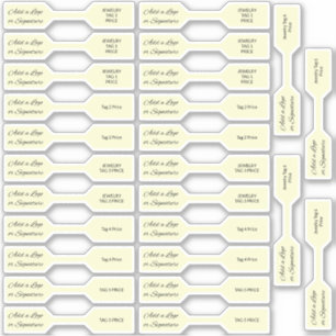 26 Foto jewelry Price Labels Goldenrod Custom-Cut