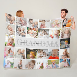 26-Foto Oma/Oma/Tante/Andere aangepaste tekst Fleece Deken