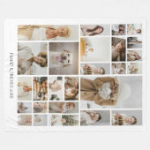 26 Fotocollage Familie Gepersonaliseerd Fleece Deken (Voorkant (Horizontaal))