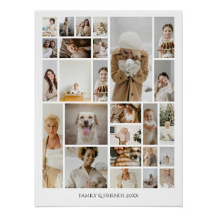 26 Fotocollage Familie Gepersonaliseerd Perfect Poster