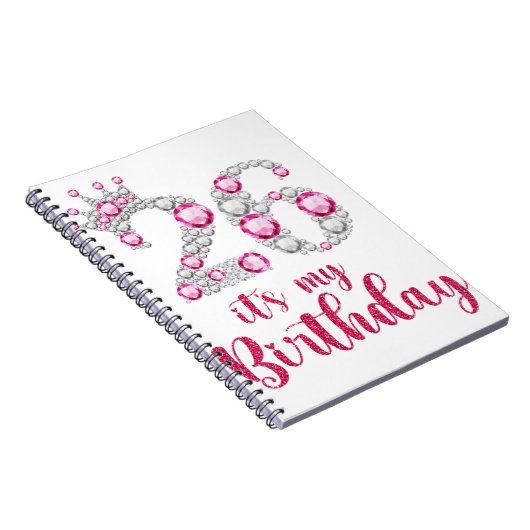 26 Het is mijn 26e verjaardag 26 jaar oude Bda Notitieboek (Rechterzijde)