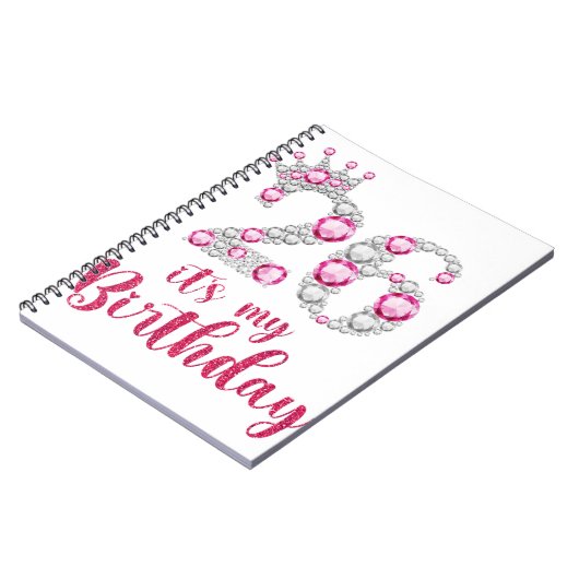 26 Het is mijn 26e verjaardag 26 jaar oude Bda Notitieboek (Linkerzijde)