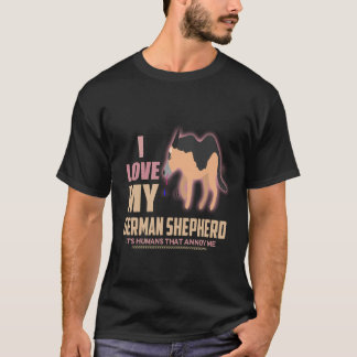 26 Ik hou van mijn Duitse herder Mensen irriteren T-shirt
