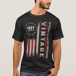 26 jaar  1997 Amerikaanse vlag 26e geboorte T-shirt