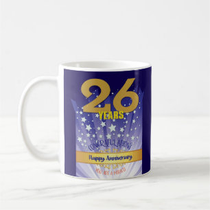 26 Jaar CUSTOM Herstel Jubileum Vet Numeriek Koffiemok