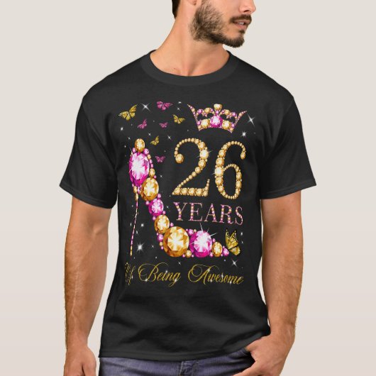 26 jaar Geweldige 26 jaar oud 26 jaar oud 26 jaar  T-shirt (Voorkant)