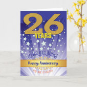 26 jaar herstel Jubileum vet cijfer Kaart (Gele Bloem)