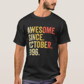 26 jaar oud 26 jarig Geweldige sinds oktober T-shirt (Voorkant)