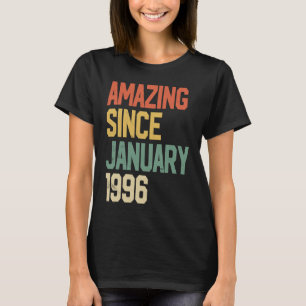 26 jaar oud Amazing sinds januari 1996 26e geboort T-shirt